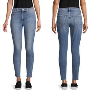 Joe’s Jeans high rise skinny ankle raw hem